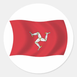 Insel-Mann-Flaggen-Aufkleber Runder Aufkleber