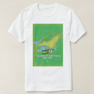 Insel Montreal Kanada Karte T-Shirt