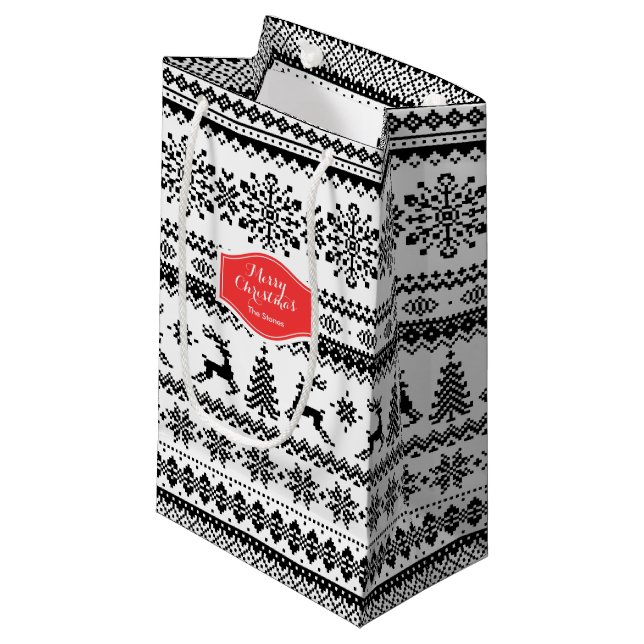 Insel-Mustermonogramm des Kleine Geschenktüte (Vorderseite Schrägansicht)