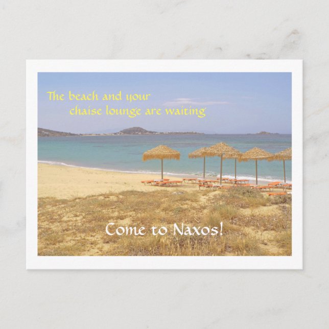 INSEL NAXOS GRIECHENLAND/STRAND POSTKARTE (Vorderseite)