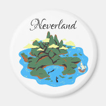 Insel Neverland mit Meerjungfrauen und Piratenschi