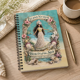 Insel-Nymphe Tropische Spirituelle Ozean-Fantasie- Notizblock