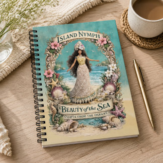 Insel-Nymphe Tropische Spirituelle Ozean-Fantasie- Notizblock