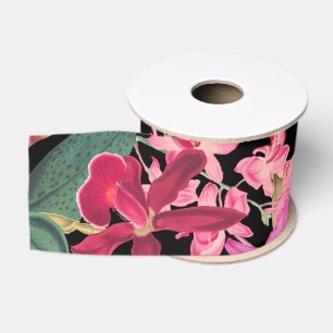 Insel-Orchideen-BlumenBlumen-tropisches Band Ripsband