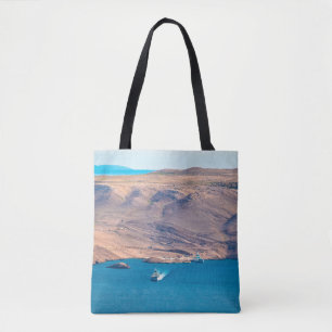 Insel Pag Steinwüste und Blick auf den Fährhafen, Tasche