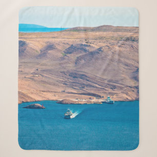 Insel Pag Steinwüste und Fährhafenblick, Da Sherpadecke