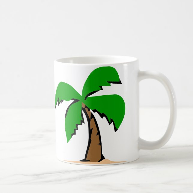 Insel-Palmen-Tasse Kaffeetasse (Rechts)