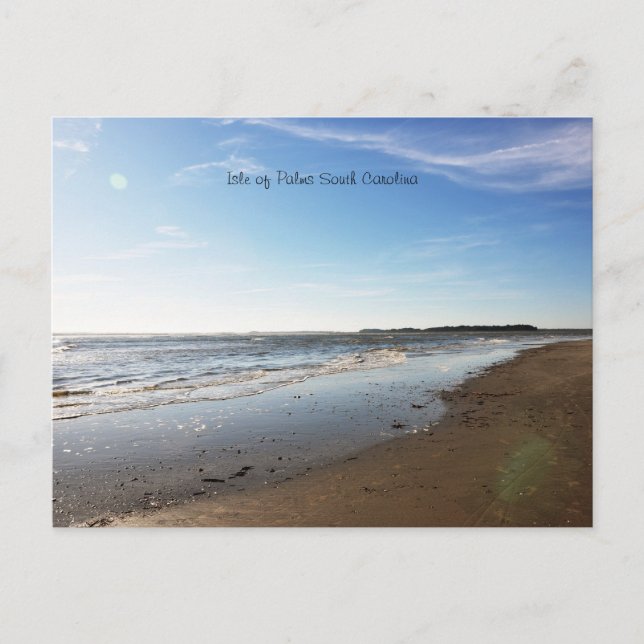 Insel Palms Beach Sunset South Carolina Postkarte (Vorderseite)