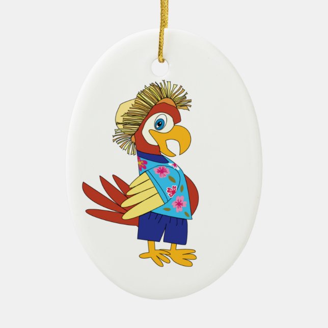 Insel Parrot Keramikornament (Vorne)