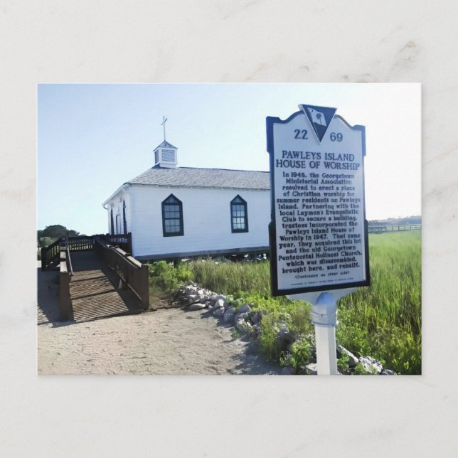 Insel Pawley, SC Community Kapelle Postkarte (Vorderseite)