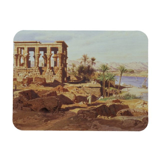 Insel Philae, 1866 (w/c) Magnet (Horizontal)