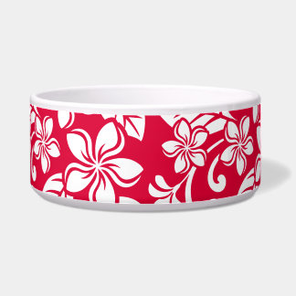 INSEL-PLUMERIA (ERDBEERROT) Keramik-Haustier-Schüs Napf