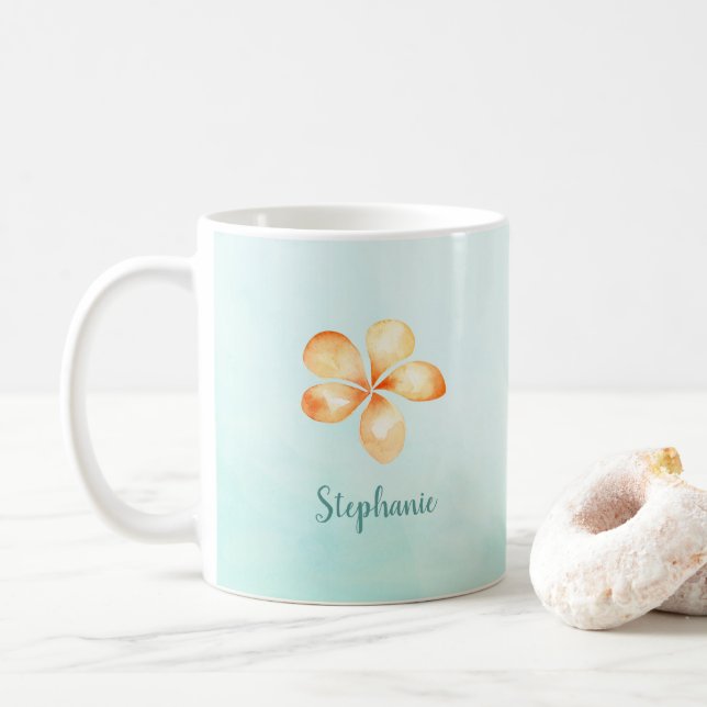 Insel Plumeria Kaffeetasse (Mit Donut)