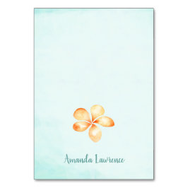 Insel Plumeria Personalisierte Platzkarten Tischnummer