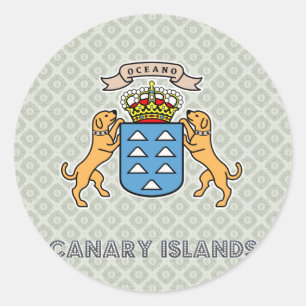 Insel-Qualitäts-Wappen Runder Aufkleber