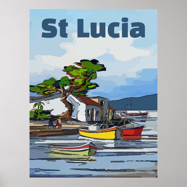 Insel Saint Lucia, Poster (Vorne)