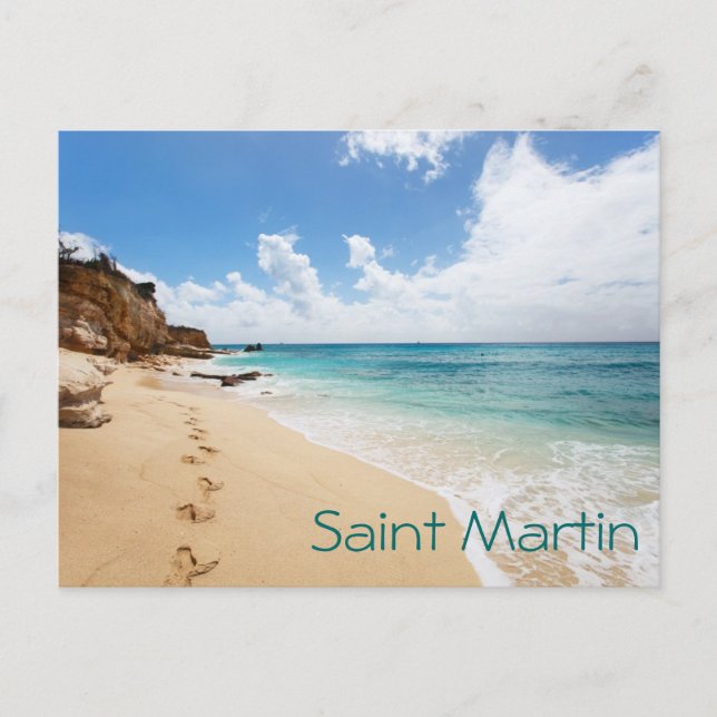 Insel Saint Martin. Karibik Postkarte (Vorderseite)