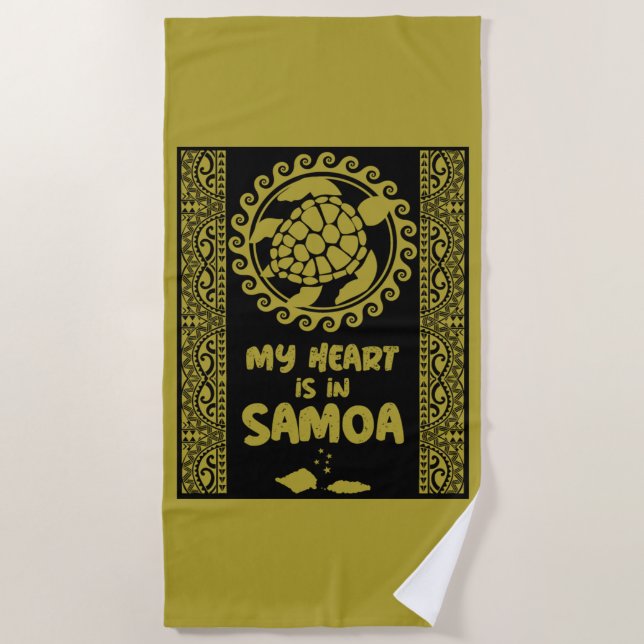 Insel Samoa Strandtuch (Vorderseite)