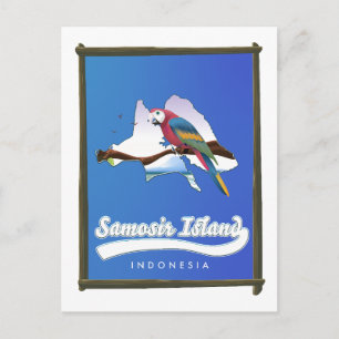 Insel Samosir Feiertagspostkarte
