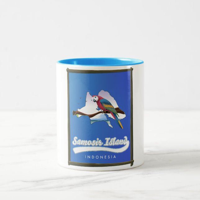 Insel Samosir Zweifarbige Tasse (Mittel)