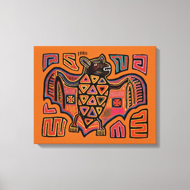 Insel San Blas Kuna Indian Mola Fruchtbaat Leinwanddruck (Vorderseite)