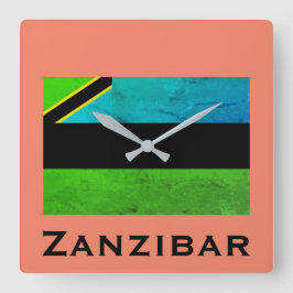 Insel Sansibar, Tansania Quadratische Wanduhr