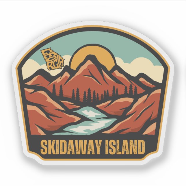 Insel Skidaway, Georgien Aufkleber (Vorderseite)