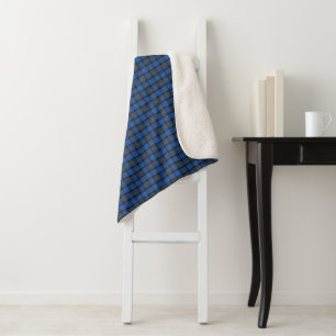 Insel Skye Blau Tartan Karo Sherpadecke