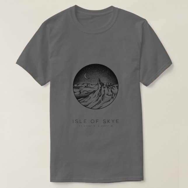 Insel Skye Schottland Kunstwerke T-Shirt (Design vorne)