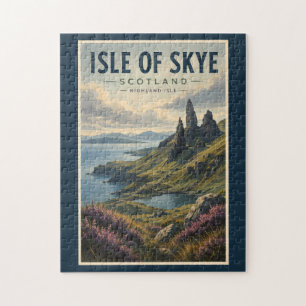 Insel Skye Schottland Landschaft Reise Kunst Retro