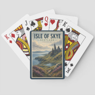 Insel Skye Schottland Landschaft Reise Kunst Retro Spielkarten
