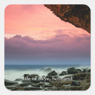 Insel Skye (Schottland), mit einer Kennzeichnung v Quadratischer Aufkleber