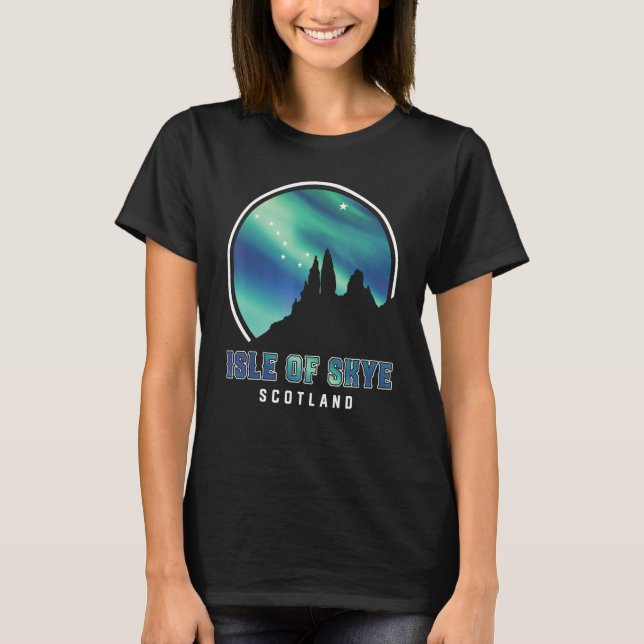 Insel Skye Schottland Northern Lights Souvenir T-Shirt (Vorderseite)