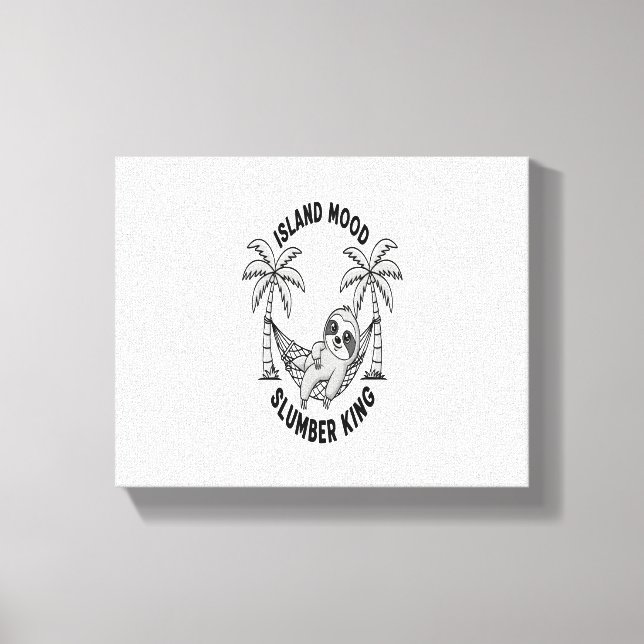 Insel Sloth Leinwanddruck (Vorderseite)