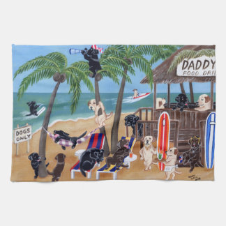 Insel-Sommer-Ferien Labradors Malerei Küchentuch