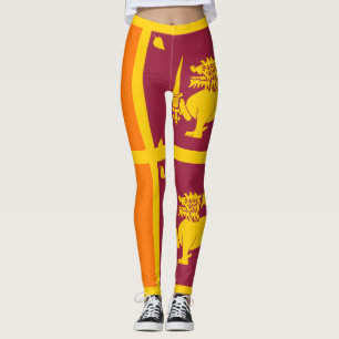 Insel Sri Lanka - Löwenflagge Leggings