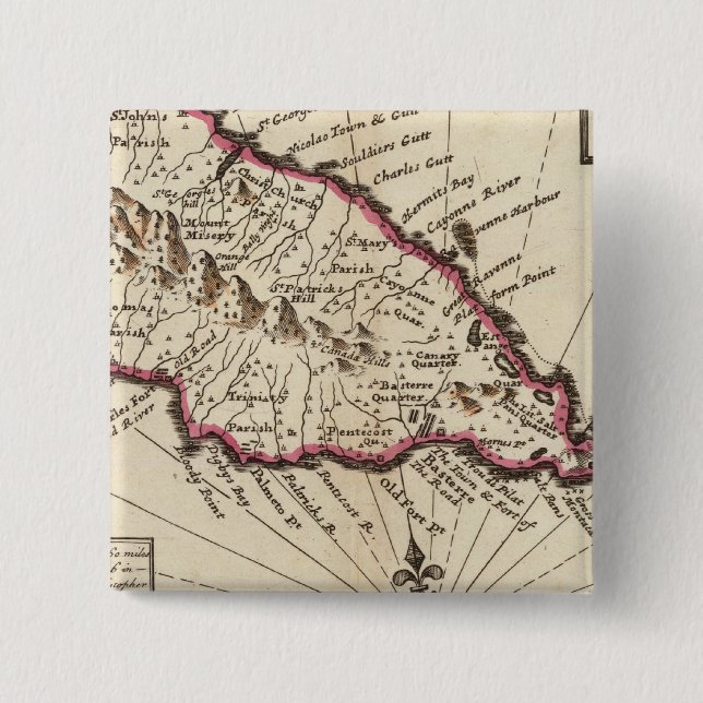 Insel St. Christophers Button (Vorderseite)