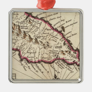 Insel St. Christophers Silbernes Ornament