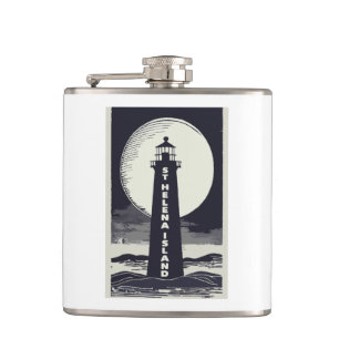 Insel St Helena Michigan Leuchtturm Moon Flachmann