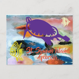 Insel St. Simons, GA, Postkarte