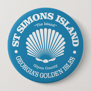 Insel St Simons (Muschel) Button