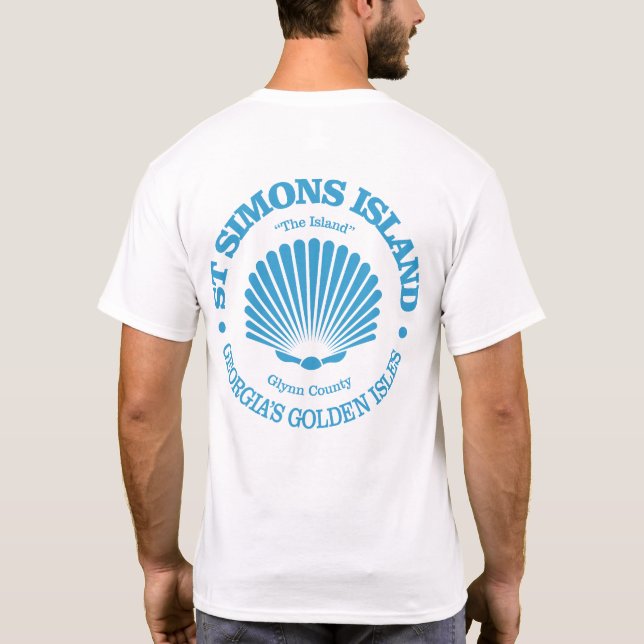 Insel St Simons (Muschel) T-Shirt (Rückseite)