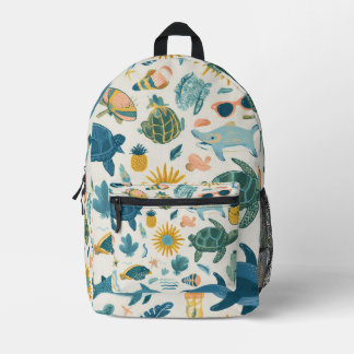 Insel-Stimmungs-Print-Cut-Sew-Tasche Geschenk Bedruckter Rucksack