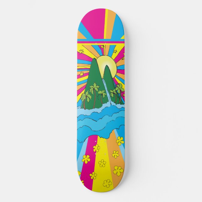 Insel Sun Skateboard (Vorderseite)