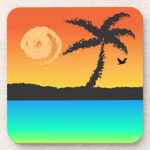 Insel Sunset Untersetzer