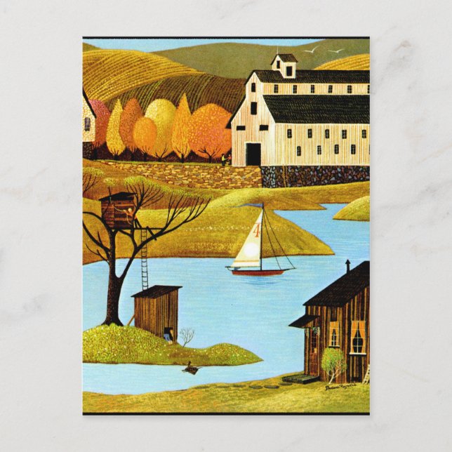 Insel Treehouse Postkarte (Vorderseite)