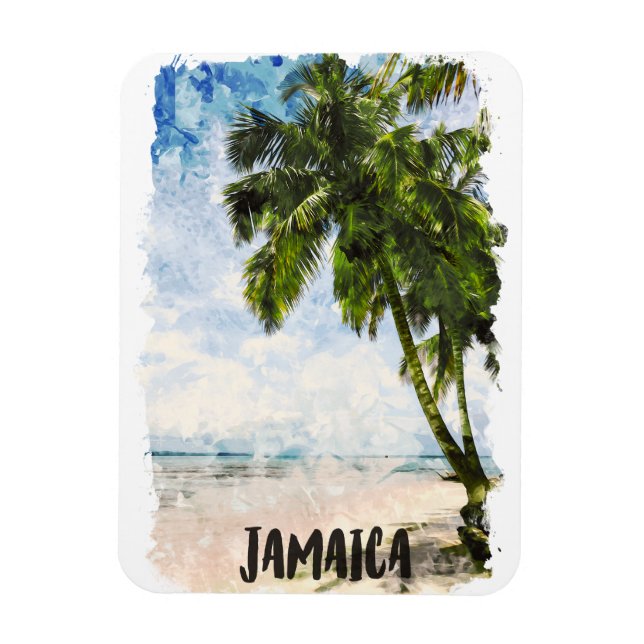 Insel Tropical Jamaica Magnet (Vertikal)