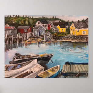 Insel Vindelhaven, Gemälde Maine Poster