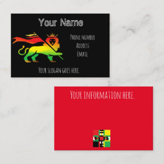 Insel Visitenkarte, Rasta Lion Visitenkarte