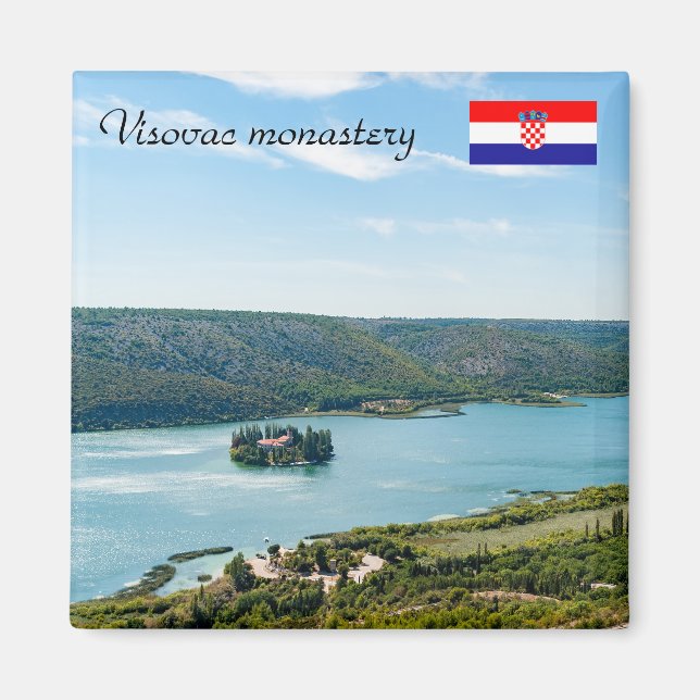 Insel Visovac Kloster in Krka NP - Kroatien Magnet (Vorne)